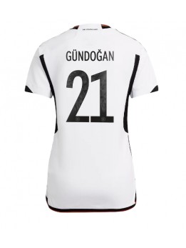 Tyskland Ilkay Gundogan #21 Replika Hemmakläder Dam VM 2022 Kortärmad